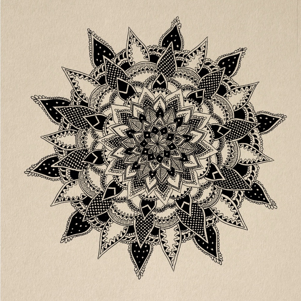 Large detailed mandala art original drawing - Picture 2 of 2